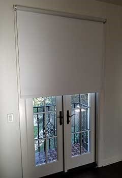 Wi-Fi Motorized Blinds for a French Door, Costa Mesa